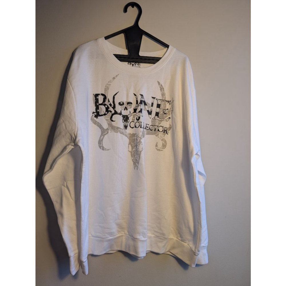 Bone Collector White Gray Graphic Sweatshirt XXL - Picture 2 of 4